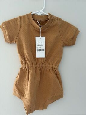 Noble Organic Cotton Tan Baby One-Piece Bodysuit Size 18-24 Months